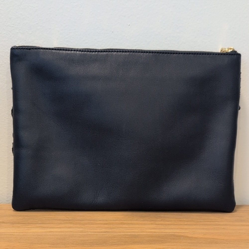 Silvano Biagini Python Bag & Matching Clutch Navy Blue - Picture 4 of 16